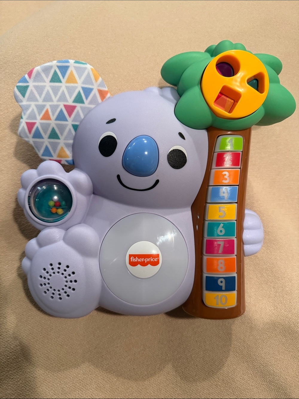 Fisher-Price Purple Koala Linkimal Toy with Tree Number Buttons